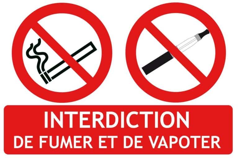 Interdiction de fumer/vapoter dans les lieux publics